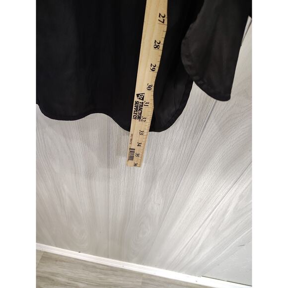 Woman's 3X Black Button Down Shirt Blouse Long Sleeve Whimsigoth Romance Witchy - Picture 6 of 7